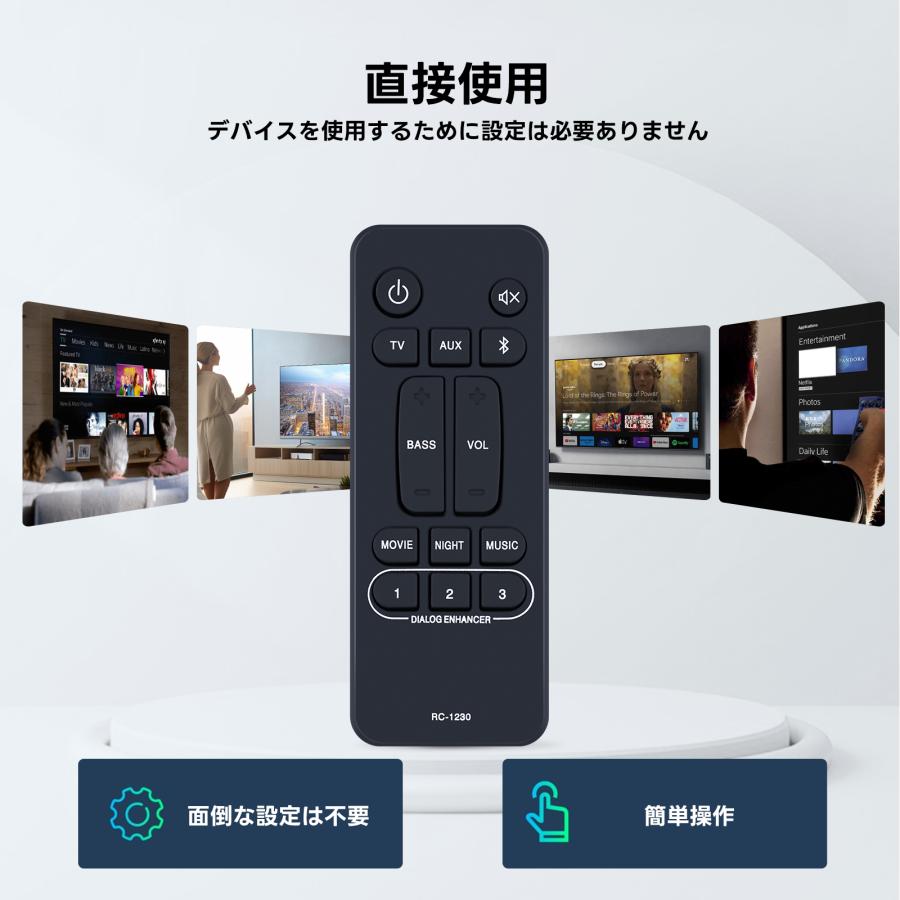 サウンドバーリモコン RC-1230 for Denon デノン サウンドバー DHT