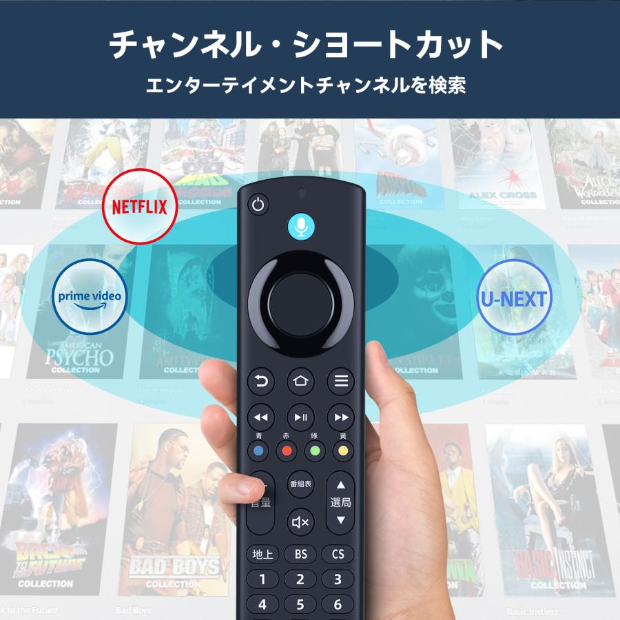 テレビリモコン FRM-203TV for Funai フナイ RF517 FireTV搭載テレビ用