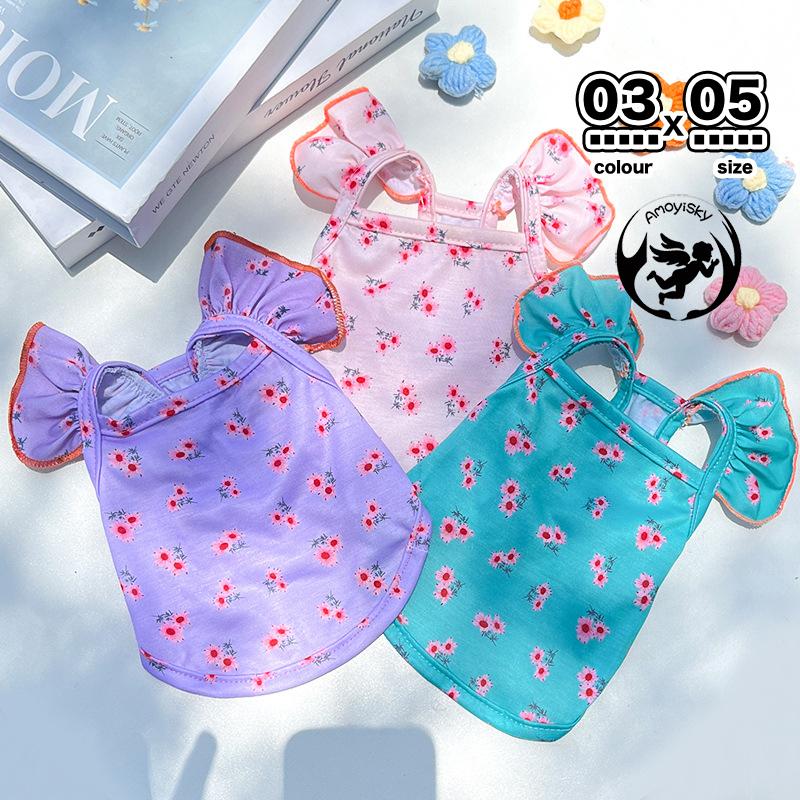 犬服 夏用 キャミソール 花柄 猫の服 Tシャツ 洋服 柔らかい 通気性 人気 ファッション小型犬 中型犬 春秋冬服 お散歩 お出かけ Pea Pea ピーチ ストア 通販 Yahoo ショッピング