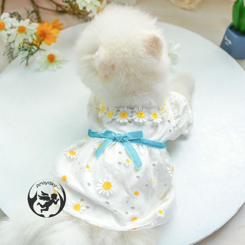 犬服 猫の服 夏用 ひんやり クール ワンピース チュールドレス 抜け毛防止 女の子 メス 小中型犬 お散歩 お出かけ 防虫 Pet Pet ピーチ ストア 通販 Yahoo ショッピング