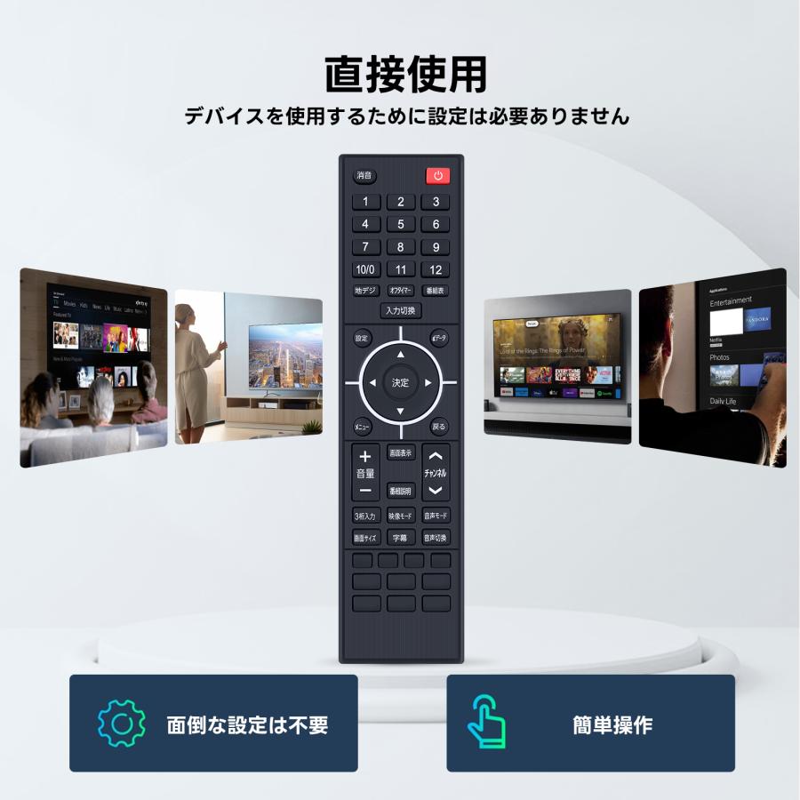 テレビリモコン for simplus シングルチューナーリモコン SP-24TVD-01