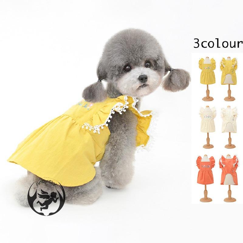 犬服 ワンピース ドレス 春夏秋 ペット服 ワンピース 春夏秋 お姫様 刺繍 スカート 犬猫用 洋服 ファッション 人気 小中型犬 Xk 486 Qw ピーチ ストア 通販 Yahoo ショッピング