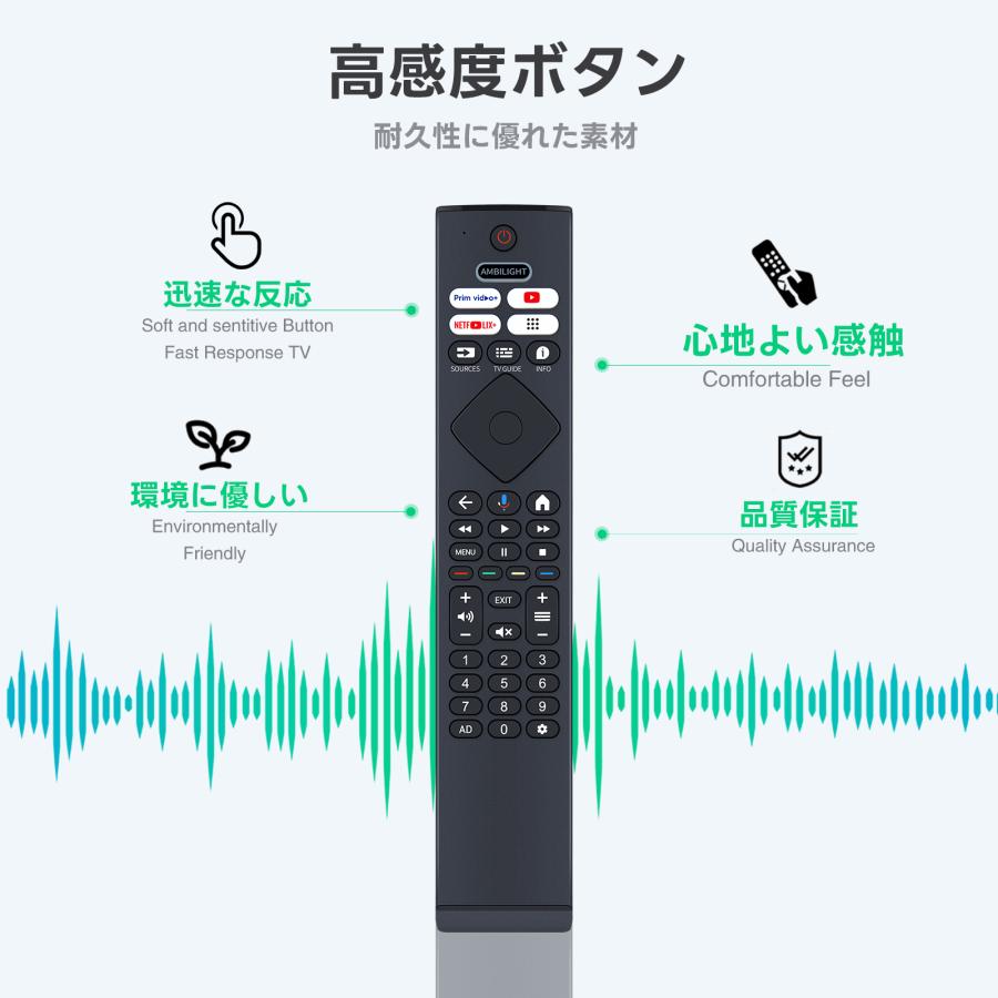 AVTVA PHH6569 Philips 用の チューナーレステレビリモコン 音声機能