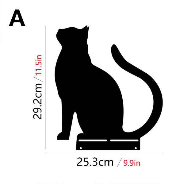 ガーデンオーナメント オブジェ アイアンプレート 黒猫 ネコ ねこ