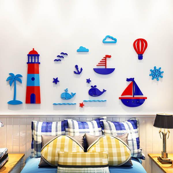 3d 立体 アクリルステッカー 海 ヨット 灯台 船 くじら 子供部屋 幼稚園 ウォールデコレーション 壁装飾 壁飾り Diy ツヤツヤ アクリル 3dws T1045 Peachyshop 通販 Yahoo ショッピング