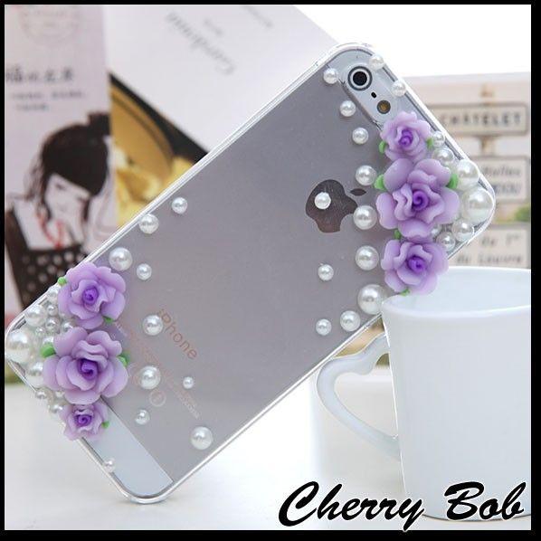 Iphone5 Iphone5s スマホケース 保護デコケース カバー キラキラ 薔薇 パール Acc081 Peachyshop 通販 Yahoo ショッピング