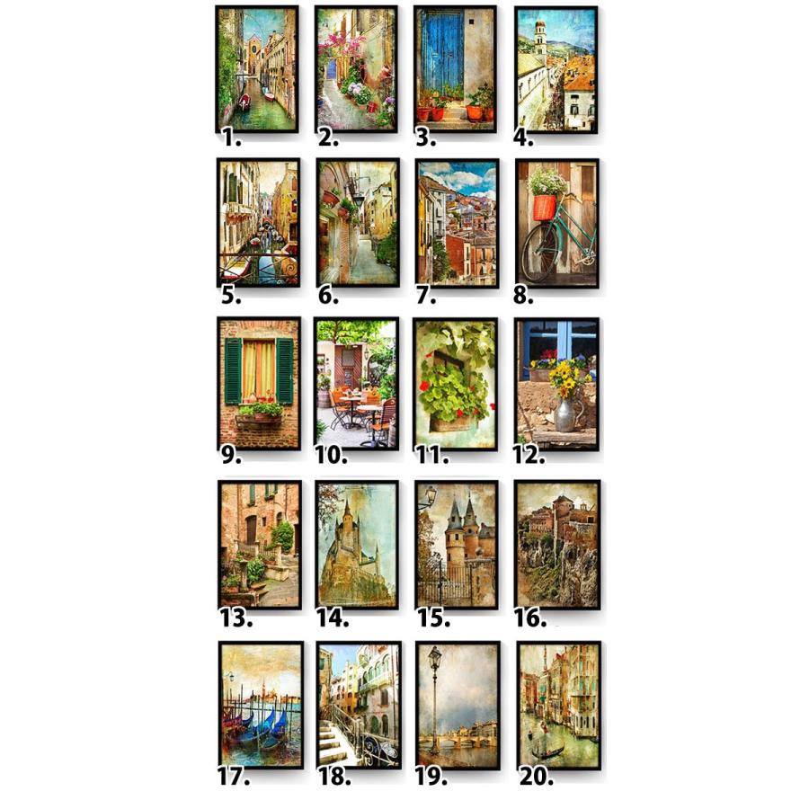 単品 33×43cm アートパネル 枠付きフレーム絵画 レトロ ヨーロピアン