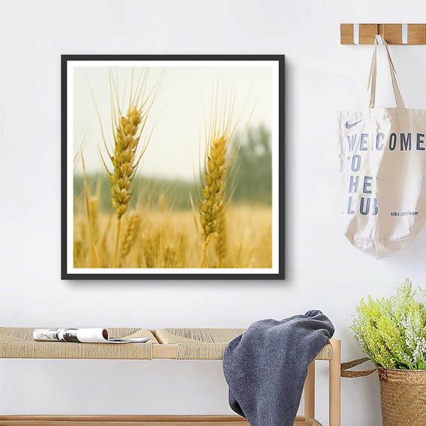 単品 33×33cm アートパネル 枠付きフレーム絵画 田園風景 牧場