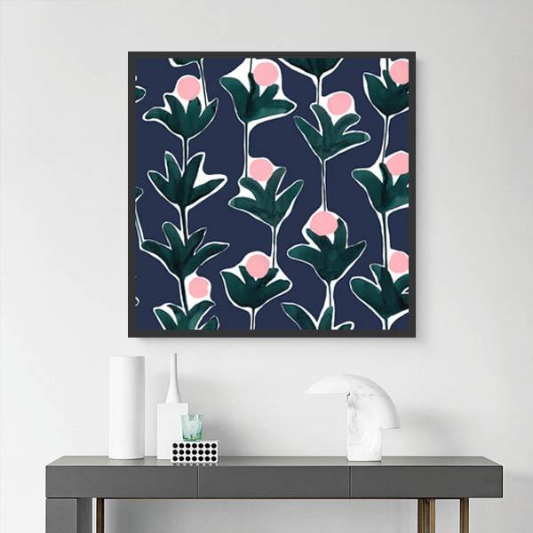 単品 33×33cm アートパネル 枠付きフレーム絵画 テキスタイル 花 単品 33×33cm アートパネル 枠付きフレーム絵画 テキスタイル 花