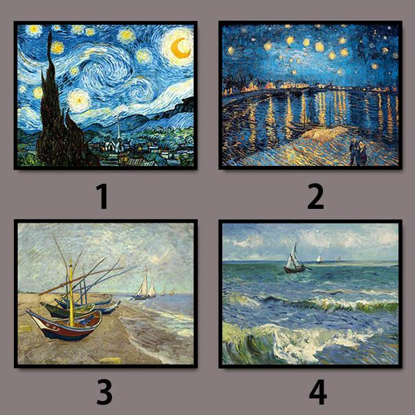 単品 33 43cm アートパネル 枠付きフレーム絵画 ゴッホ 世界名画 星月夜 アイリス 麦畑 風景画 壁掛け インテリア絵画 ウォールデコ Aff 6066 Peachyshop 通販 Yahoo ショッピング