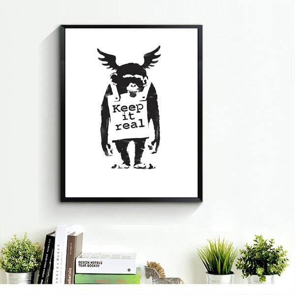 単品 33×43cm アートパネル 枠付きフレーム絵画 バンクシー 風船と少女