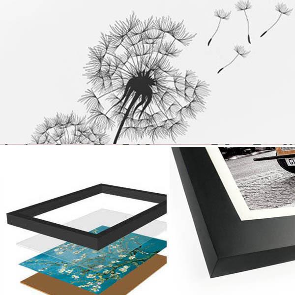 3枚セット 33×43cm アートパネル 枠付き フレーム絵画 タンポポ