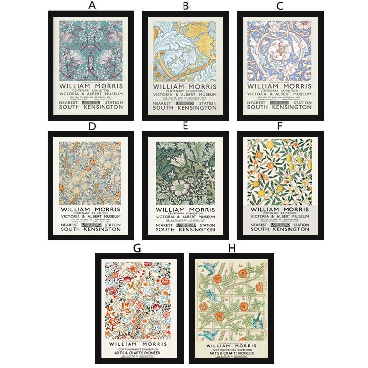 単品 33×43cm アートパネル 枠付き フレーム絵画 ウィリアムモリス