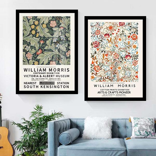 単品 33×43cm アートパネル 枠付き フレーム絵画 ウィリアムモリス