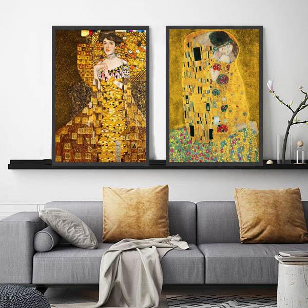 単品 33×43cm アートパネル 枠付きフレーム絵画 クリムト 接吻 単品 33×43cm アートパネル 枠付きフレーム絵画 クリムト 接吻