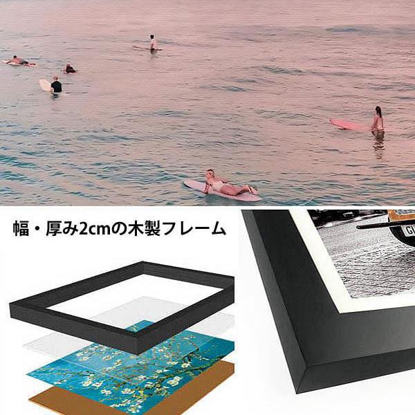 単品 額入り アートポスター 33×43cm 枠付きフレーム絵画 マガジン風
