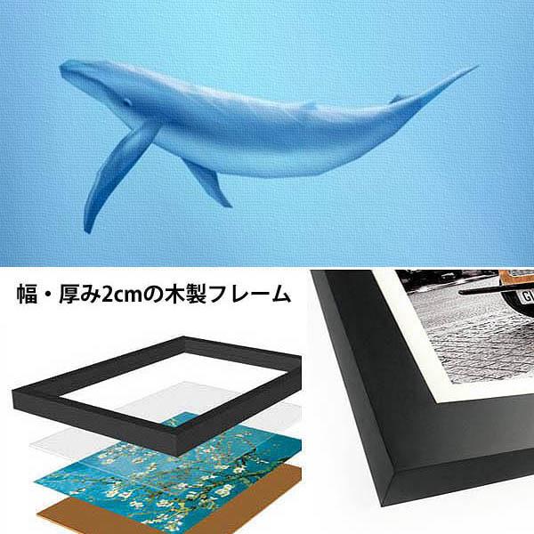 単品 33×43cm アートパネル 枠付きフレーム絵画 鯨 くじら ホエール