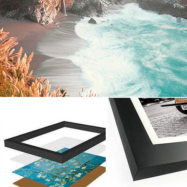 単品 33×43cm アートパネル 枠付きフレーム絵画 サンセット 夕日 海