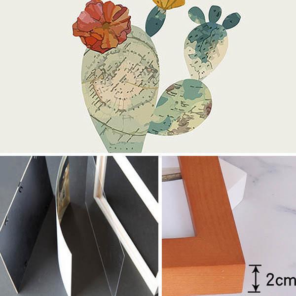 単品 28×33cm アートパネル 枠付きフレーム絵画 水彩画 北欧風 鹿