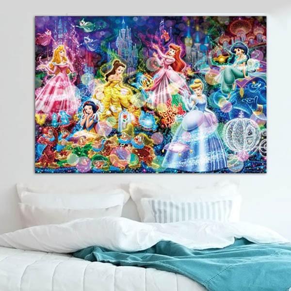 大型 上級者向け フル ダイヤモンド刺繍 キット ビーズ刺繍 ディズニー プリンセス 趣味 美女と野獣 リハビリ パズルアート アラジン セール 絵画 モザイクアート