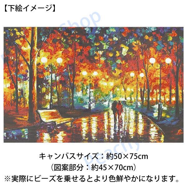 大型サイズ 上級者向け フル ダイヤモンドアート キット ビーズ刺繍 雨