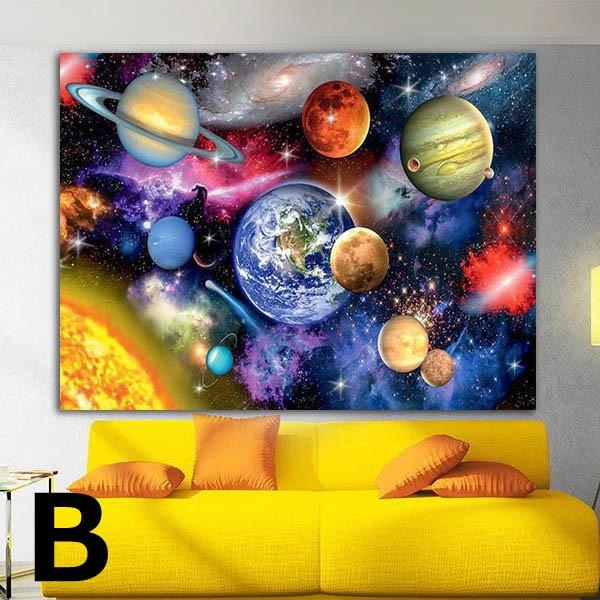 ひ*ん様 宇宙テーマのアート作品セット 準上級 フル ダイヤモンドアート キット ビーズ刺繍 宇宙 惑星 銀河系