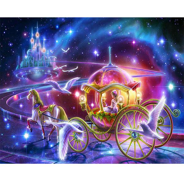 上級者向け フル ダイヤモンド刺繍 キット ビーズ刺繍 幻想的 シンデレラ かぼちゃの馬車 宇宙 仲間 街 モザイクアート パズルアート リハビリ 趣味 絵画 Ds 252 Peachyshop 通販 Yahoo ショッピング