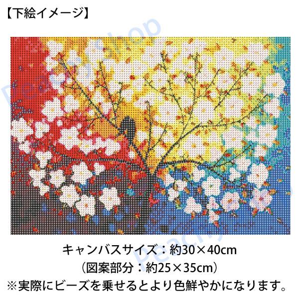 中級 フル ダイヤモンドアート キット ビーズ刺繍 カラフル 虹色 白い