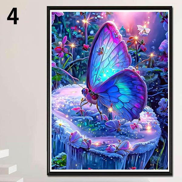 中級 フル ダイヤモンドアート キット ビーズ刺繍 幻想的 蝶