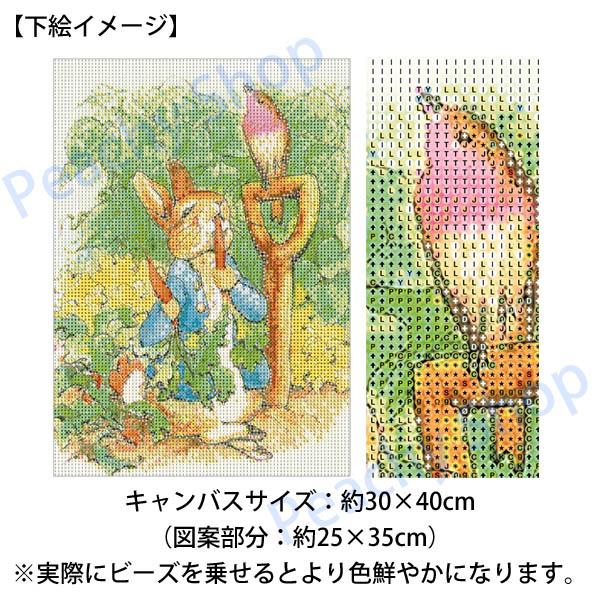 中級 フル ダイヤモンドアート キット ビーズ刺繍 ピーターラビット
