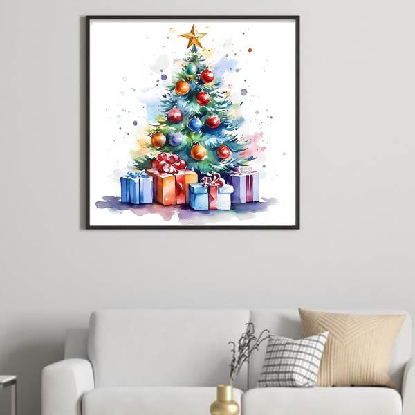 初級 フル ダイヤモンドアート キット ビーズ刺繍 クリスマスツリー