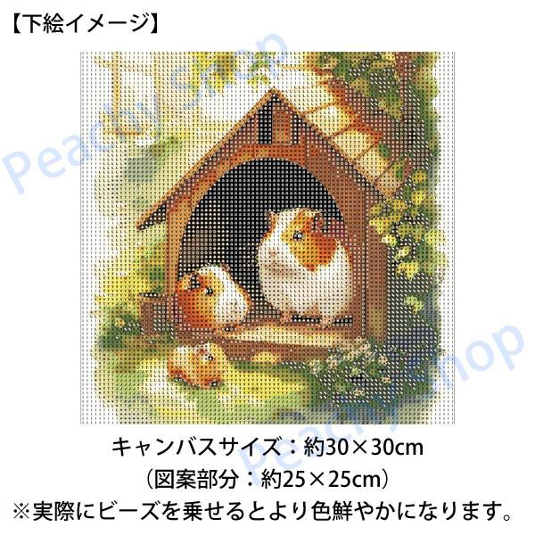初級 フル ダイヤモンドアート キット ビーズ刺繍 モルモット