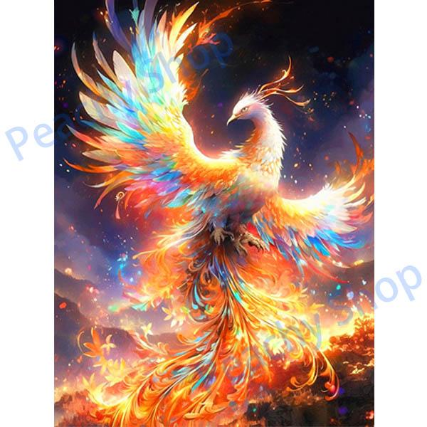 中級 フル ダイヤモンドアート キット ビーズ刺繍 鳳凰 フェニックス