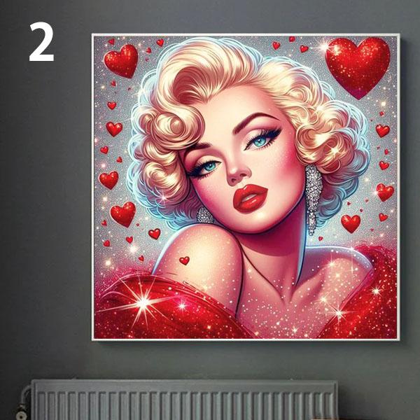 初級 フル ダイヤモンドアート キット ビーズ刺繍 マリリンモンロー