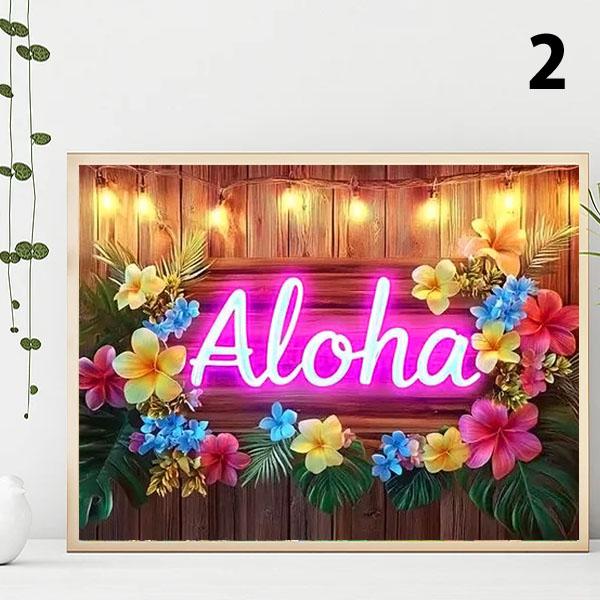 中級 フル ダイヤモンドアート キット ビーズ刺繍 ハワイアン ボード