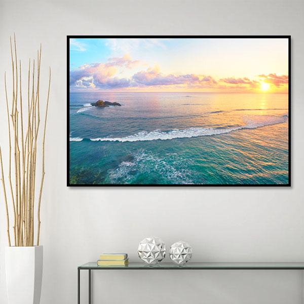 上級 フル ダイヤモンドアート キット ビーズ刺繍 静かな海 風景 絶景