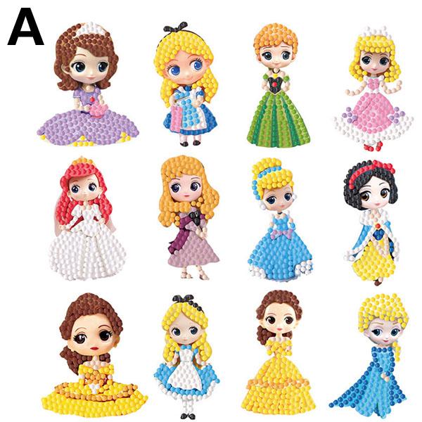 シールタイプ セット ダイヤモンドアート キット 12個入り ドーリー おとぎ話 プリンセス 女の子 お姫様 ビーズ刺繍 モザイクアート リハビリ 趣味 カラービーズ |  | 03