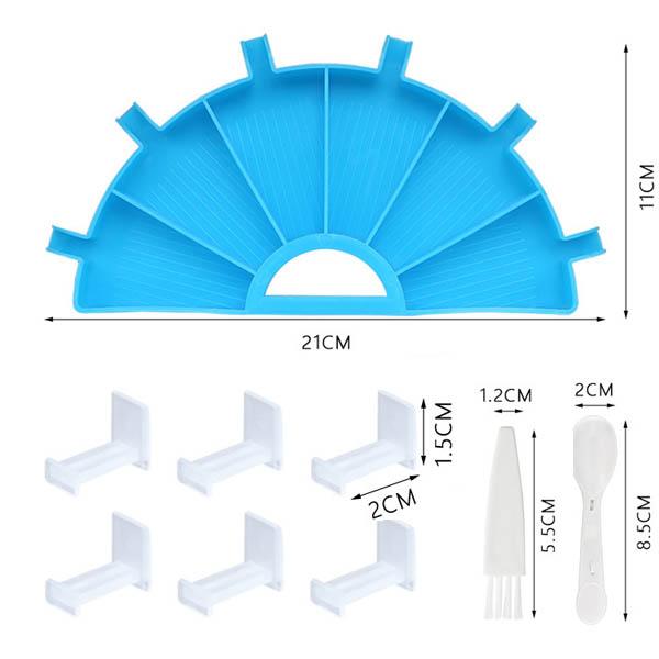 ダイヤモンドアート 作成ツール 半円トレー 多機能トレー 6色同時収納