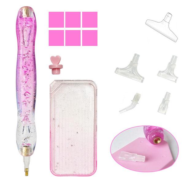 訳あり・ダイヤモンドアートペン・ピンク ダイヤモンドアート 作成ツール グラデーション 太ペン アクリル