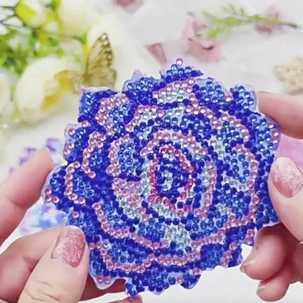 ウッドコースター 制作キット ダイヤモンドアート 10枚 多肉植物