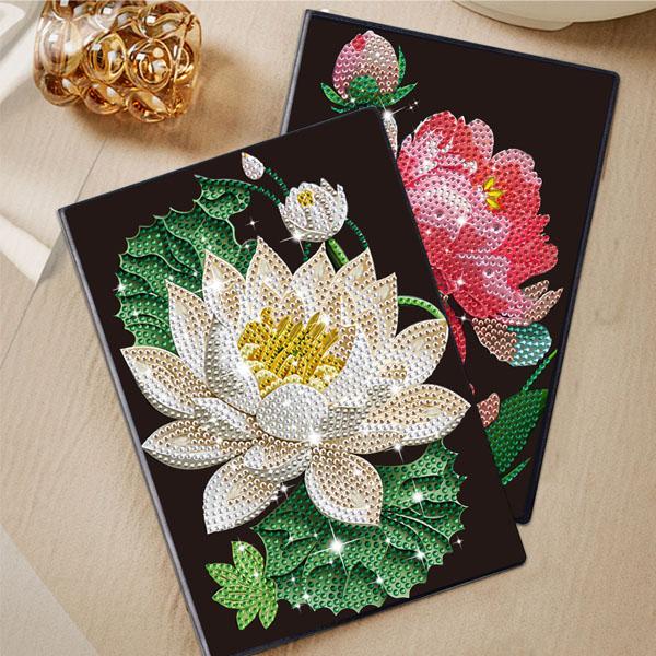 ノート A5サイズ ダイヤモンドアート ラインストーン フラワー 花
