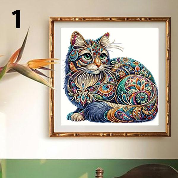 ラインストーンビーズ ハーフ ダイヤモンドアート 刺繍キット アニマル