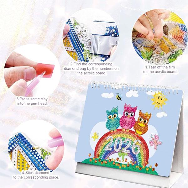 2026 カレンダー ラインストーンビーズ ダイヤモンドアート 刺繍キット