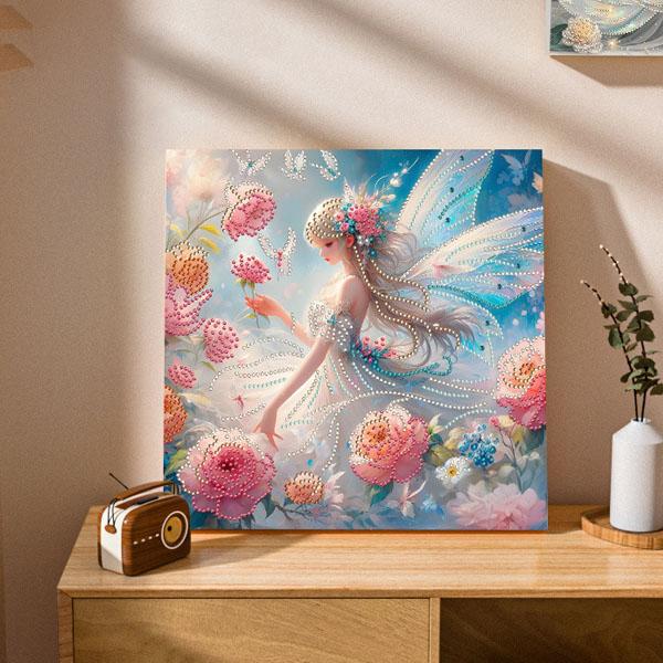 内フレーム付き ラインストーンビーズ ハーフ ダイヤモンドアート 刺繍