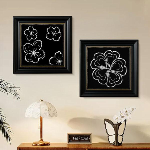 絵画フレーム付き パールビーズ ダイヤモンドアート 刺繍キット 真珠