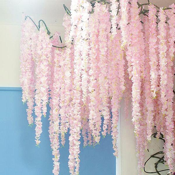 つなげるタイプ 30cm 無限延長 ガーランド 桜 サクラ 桃の花 フェイクグリーン 造花 ツタ ツル 花見 インテリア スワッグ イミテーション ディスプレイ |  | 06