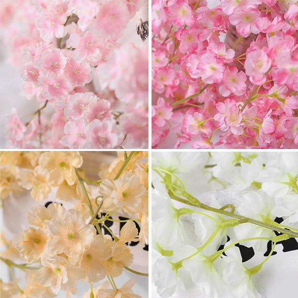 全長185cm ガーランド 桜 サクラ 桃の花 二重咲き 春の花 フェイクグリーン 造花 ツタ ツル 花見 インテリア スワッグ イミテーション ディスプレイ |  | 13