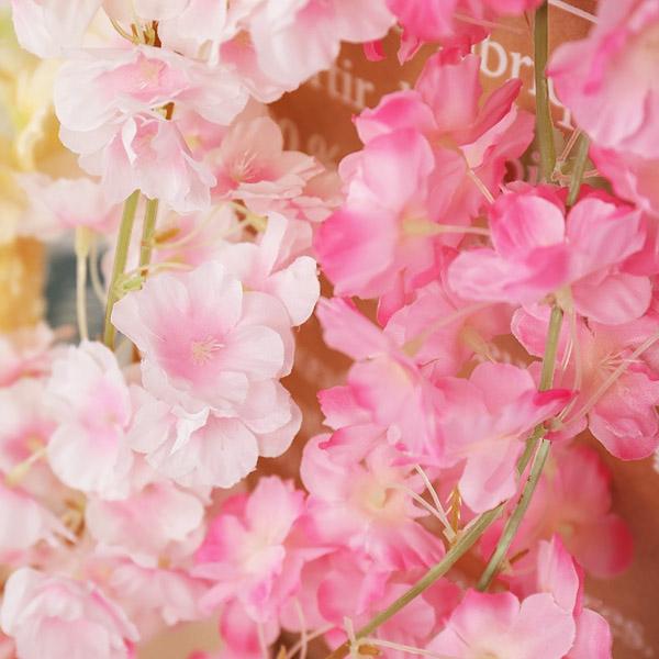 全長180cm ガーランド エアリー 桜 サクラ 桃の花 一重花びら 春の花 フェイクグリーン 造花 ツタ ツル 花見 インテリア スワッグ イミテーション ディスプレイ |  | 10