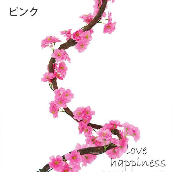 全長200cm ガーランド 桜 サクラ 桃の花 フェイクグリーン 造花 ツタ ツル 花見 インテリア スワッグ イミテーション ディスプレイ |  | 06