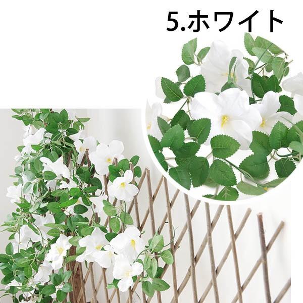全長195cm ガーランド クレマチス フェイクグリーン 造花 ツタ ツル